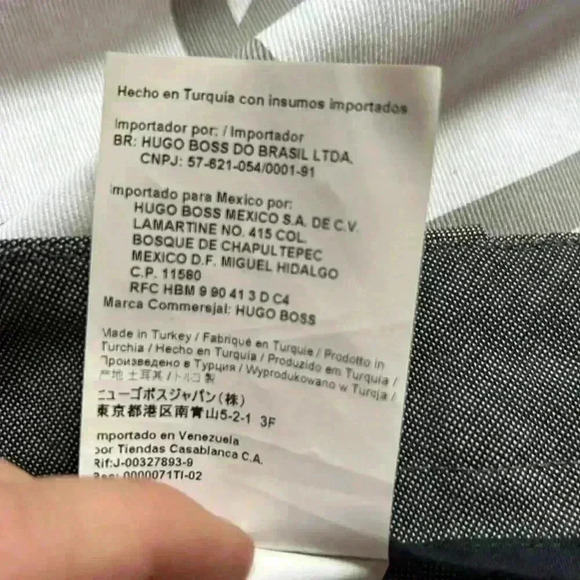 NWT Boss By Hugo Boss Gray and White Micro Check Dress Pant Size 14 - Picture 7 of 7